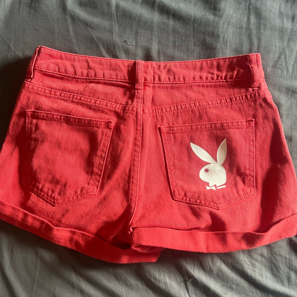 red playboy shorts